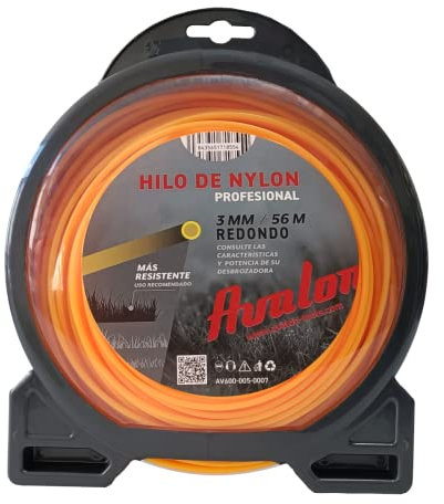 Avalon - Filo Rotondo in Nylon Universale per decespugliatore e Tosaerba (3 mm x 56 m)