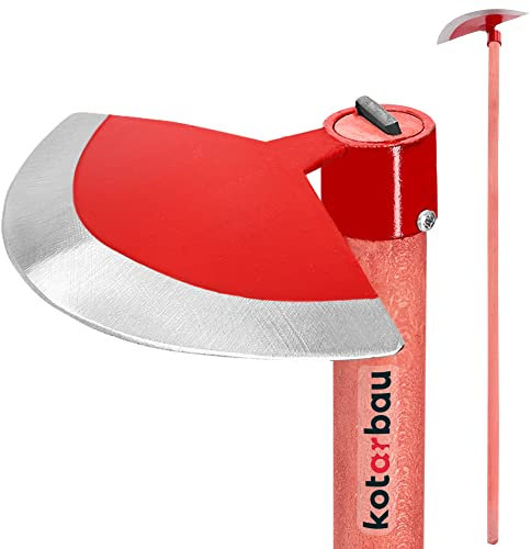 KOTARBAU® Zappa da giardino semicircolare 270 mm con manico 130 cm zappa da giardino zappa da giardino per trapiantare diserbo attrezzi da giardino attrezzi da giardino attrezzi manuali
