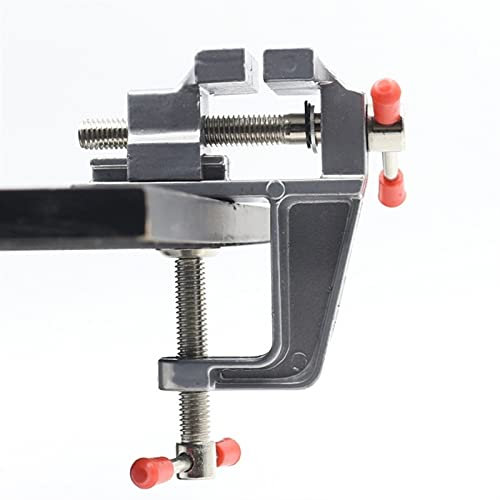 Aluminum Miniature Small Jewelers Hobby Clamp On Table Bench Vise Tool Vice Muliti-Funcational Woodworking Clamps for DIY Woodworking Welding