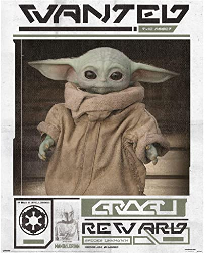 Pyramid Poster Star Wars The Mandalorian Grogu Wanted 40x50cm