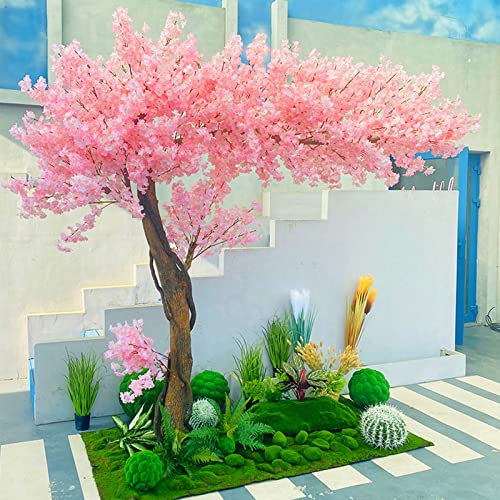 Künstlicher Kirschblütenbaum, Kirschblüten-Dekor, japanischer Kirschblütenbaum, künstlicher Kirschblüten-Kunstbaum, handgefertigter hellrosa Baum für Heimdekoration, 2,5 x 2 m/8,2 x 6,5 Fuß Decoration