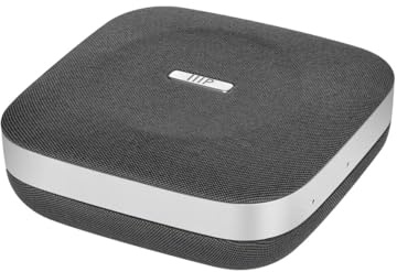 Monoprice All‑in‑One Conference Room Speakerphone Dock Compact Bluetooth Wireless Omnidirectional Microphone Conference Speaker for Home Officce for Teams and Zoom