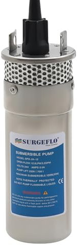 Bomba sumergible de acero inoxidable, bomba subacuática, bomba de pozos profundos para estanques, bomba de agua, acuarios, contenedores de aves, fuentes, botes de riego (SPX-24-12)