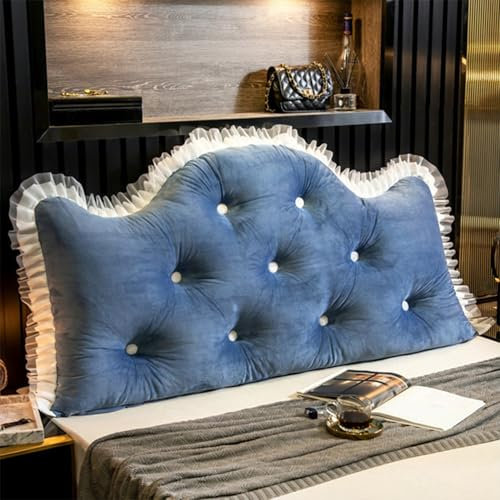 seokor Bett Kopfteil Kissen Weiches und Bequemes Sofa Rückenkissen Lesekissen für Bett 120/150/180/200cm Kopfteilkissen Wandkissen Abnehmbarem Waschbar Lordosenstützkissen(A4,180cm/70in)
