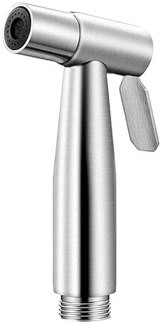 Spruzzatore per bidet portatile, doccetta per WC in acciaio inossidabile, doccetta per bidet per WC, doccetta per bidet portatile, argento