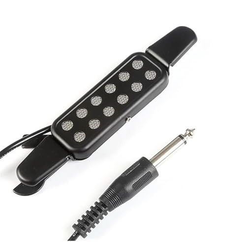 Tonabnehmer-Set für Akustikgitarre Schallloch-Tonabnehmer Für Gitarrenverstärker Einfach Zu Befestigender Clip-on-Gitarren-Tonabnehmer Für Akustische Klassische Gitarre(Silver)