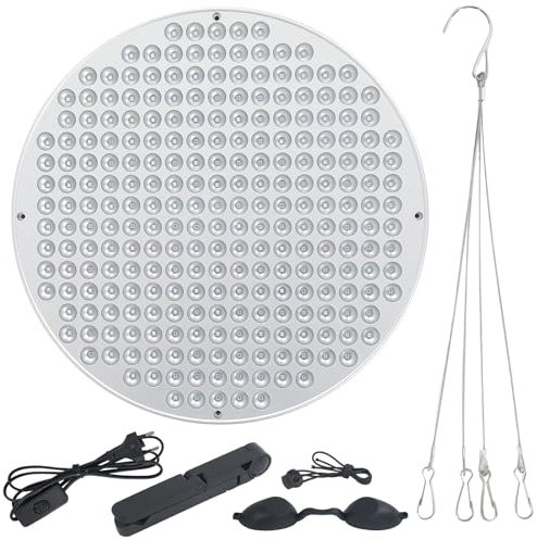 Btstil Solarium für Zuhause, 50W Bräunungslampe Solarium mit 250 Stück LEDs 460NM für Gesicht und Körper, Gesichtsbräuner Solarium mit Einstellbarer & Faltbares Ständer (Silber, #0811)