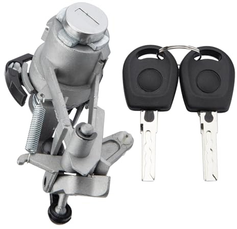 Anlseiod Heckklappe Türschloss Zylinder für Golf 3/4 Caddy Polo Lupo Seat Arosa 1J6827297G Schließzylinder Kofferraum Schloss 1J6827297C 1J6827297D