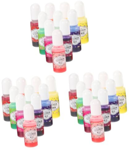 DIYEAH 3 Sätze Epoxidharzpigment Schwarzer Farbstoff Für Kleidung Spray Glitzerfüller Flüssigseife Set Zum Herstellen Von Schimmer Badestaub Zubehör Schwarzer 10 Stücke * 3