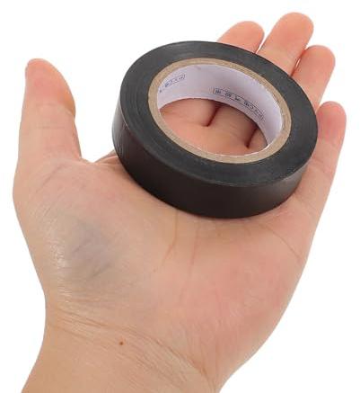 Garneck Cinta Aislante Eléctrica Negra Fina de PVC 15 M Rollo Delgado Resistente a Alta Temperatura 10 Piezas para Cables Automotrices Reparación y Aislamiento Hogar E Industria