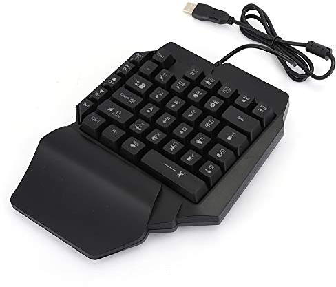 KIMISS Einhändige Mechanische Gaming-Tastatur für PUBG mit Auffälliger RGB-Beleuchtung – 39 Tasten, Linkshänder-Design und Schnellmodus-Funktionalität