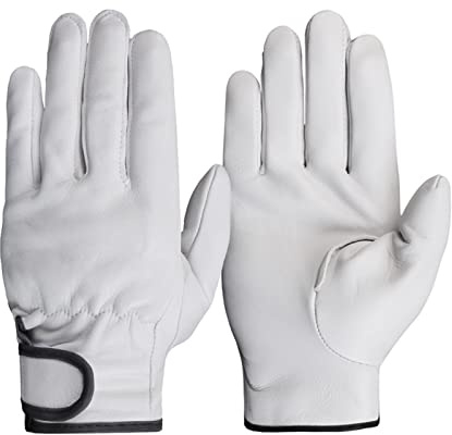 Mandil soldador, Guantes de soldador de cuero duradero guantes de soldadura for soldadura de soldadura de cuero guantes resistentes(Bianco,XL)