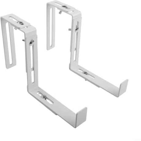 2Pcs Adjustable Flowerpot Holder Hooks No Drill Window Box Bracket for Secure Display of Plants on Balcony and Patio Railings