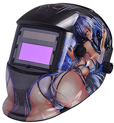 Nuzamas Fonctionne à l'énergie solaire Auto Assombrissement soudeur Masque de soudure protection du visage pour arc TIG MIG broyage Plasma de coupe avec un Abat-jour Gamme DIN4/9-13 UV/IV Din16