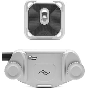Peak Design Capture Camera Clip V3 Silber, inkl. Standard Plate (CP-S-3) | Hergestellt in Frankreich. Sichere Verpackung. Lieferung mit Rechnung inkl. MwSt.