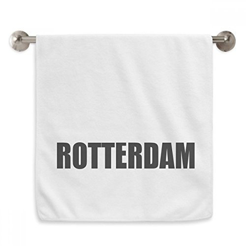 DIYthinker Rotterdam Niederlande Stadt Name Circlet Handtücher weichen Handtuch Waschlappen 13X29 Zoll 13 x 29 Inch Weiß