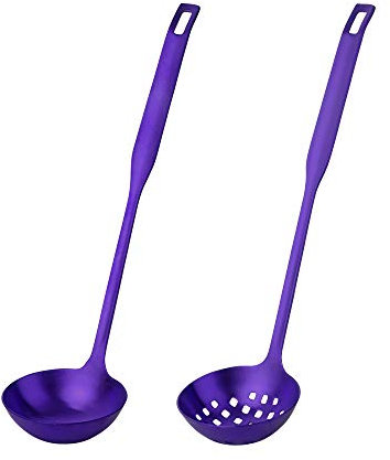 Louche à soupe Cuillère Passoire Acier inoxydable Passoire à skimmer écumoire 12 pouces Servir pot chaud