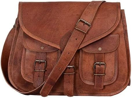 ALASKA EXPORTS, Women's Genuine Leather Handbag, Tote Bag, Shoulder Bag (10 X 13 X 3.5) inch