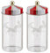 Alessi Circus MW68S2 - Design Set Bestehend aus Zwei Gewürzbehälter aus Glas Mit Aufdruck Und Abgedichtetem Deckel aus Weissblech, 6 x 12.6 x 12.6