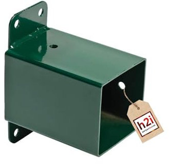 h2i Schaukel-Wandverbinder | 90 x90 mm | Grün | stabiler Metallverbinder für Vierkant Schaukelpfosten | wetterfester Kantholzverbinder für Schaukelkonstruktionen