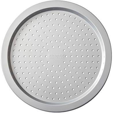 KitchenAid Nonstick Aluminized Steel Pizza Crisper, 14-Inch, Silver