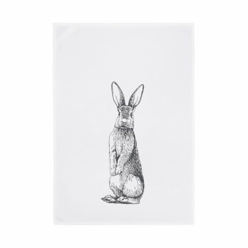 Geschirrtuch-Hase, dunkelgrau