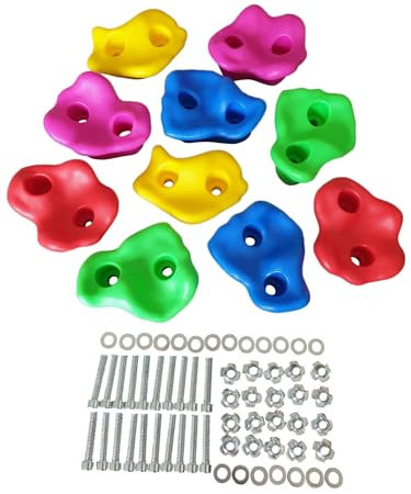 Kersa Premium Kinder-Klettergriffe belastbar bis 200 kg, incl. Befestigungsmaterial, f. Indoor und Outdoor