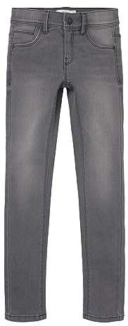 NAME IT Mädchen Nkfpolly Dnmtax Pant Noos Hose, Light Grey Denim, 152 EU