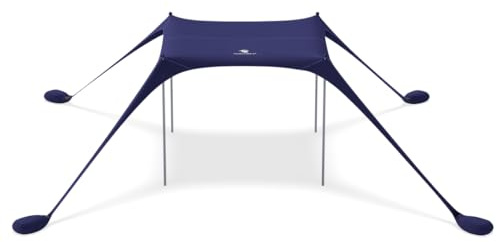 SUN NINJA Mini Strandzelt Sonnenschutz - Kleines Sonnensegel Strand - UPF50+ Strand Zelt mit Tragetasche - Halbschatten - Sonnenschutz Reise leicht - Beach Tent - Sonnenzelt