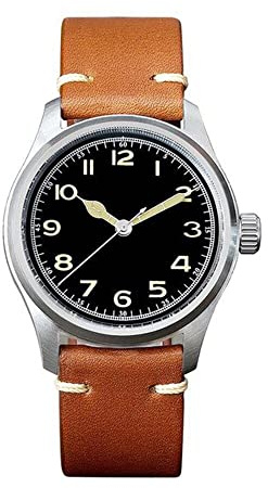 SOTAG Ironwatch 38 mm minimalistische Piloten-Herrenuhren leuchtende 100 m wasserdichte automatische mechanische Armbanduhren