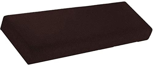 ZZDZW Bezug für Esszimmerbank, Stretch Holzbank Schonbezug für Fußhocker, Sitzbank, Hocker, Husse Flurbank, Stuhlhusse, Sofabank (Farbe: Dunkelkaffee, Größe: 130-150cm)