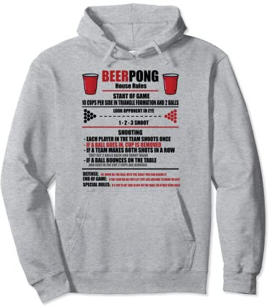 Beerpong Rules Regeln Bierpong Party Champion Bierpong Pullover Hoodie