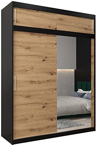 ABIKSMEBLE Armoire Porte coulissante Miroir Tokyo 2 - Armoire Chambre - Dressing Chambre Adulte - Penderie Vetement Dressing - Garde Robe - Placard Chambre - Armoire 2 Portes - Closet