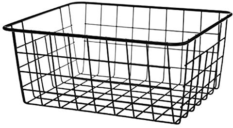 Kokonm Hohler -Drahtkorb, Aufbewahrungskörbe, Metallkorb ohne Zwischenlage, Badezimmer, Küche, Organizer, Schwarz