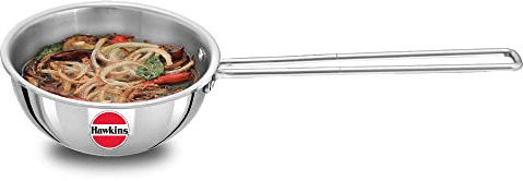 Hawkins Tadka Pan 2.5 Cup 600ml Triple Stainless Steel Pan Silver (STP25)