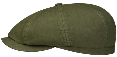 Stetson Hatteras Schirmmütze Uni einfarbig UV-Schutz 40 Nachhaltig Damen und Herren Frühling Sommer Oliv M (56-57 cm)