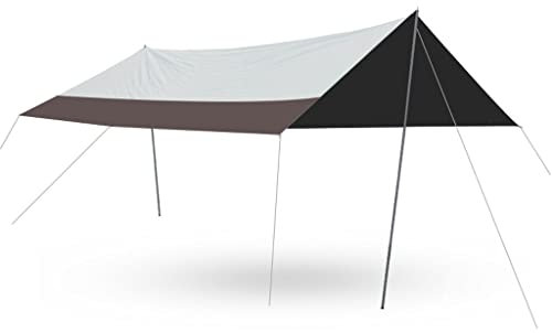 MekUk Vorzelte Campingplane mit Stangen Zeltplane Hängematte Regenfliegenplane Tragbare Sonnenschutzplane Shelter (Size : 4 * 5m)