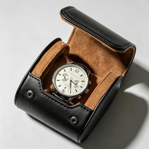 Oirlv Travel Watch Storage Box Single Watch Organizer Box for Men for Birthday Fathers Day Anniversary Valentine's Day