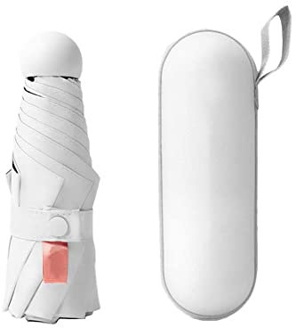Kliplinc Pack of 1 Capsule Parasol, Sun Protection, UV Protection, Ultralight, Compact and Portable, Mini Foldable with Dual Use