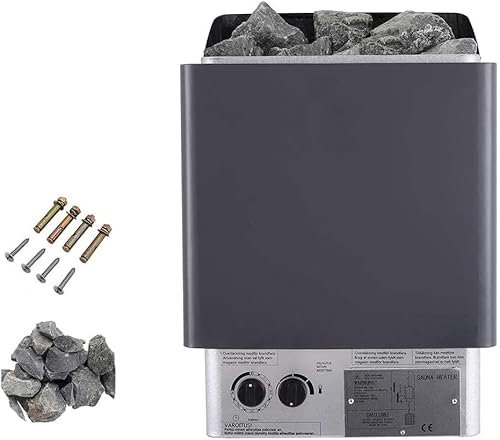 Stainless Steel Sauna Room Heater, 3-9KW Electric Sauna Heater Wet Dry Sauna Stove Internal Control Built-In Thermostatic Heats Up Quickly, Sauna Stove for Home Hotel Spa 9KW