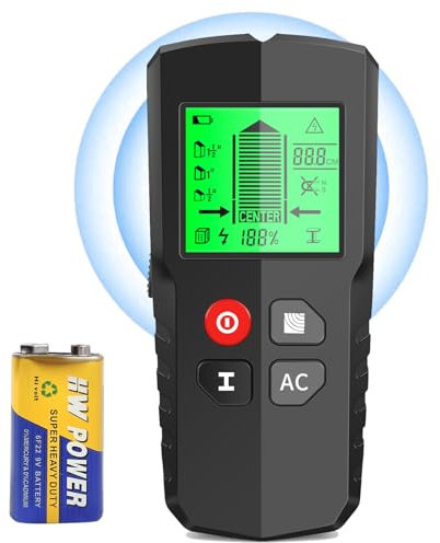 EXTSUD Leitungsfinder Leitungssucher Wand Kabelfinder Leitungssuchgerät Ortungsgerät Wanddetektor Messgerät Wand Scanner Detektor Wandmetalldetektor für Holz Eisenmetalle Kabel Metall