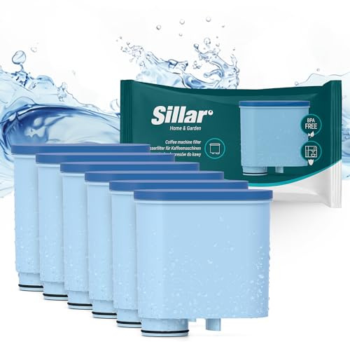 Sillar Vattenfilter för helautomatiska kaffemaskiner, 6 st | Kompatibel med Philips AquaClean CA6903/10 CA6903/22 CA6903 kalkfilter, filterpatron för Saeco och Philips kaffemaskiner