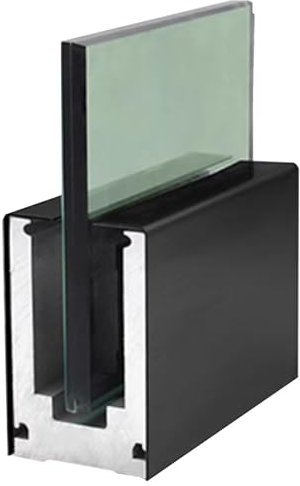 Poteau Garde Corps Verre Pince Supports de rail de base de balustrade en verre et aluminium, pince de poteau de garde-corps en verre pour plate-forme/escalier pour clôture de piscine, entretoise de ra
