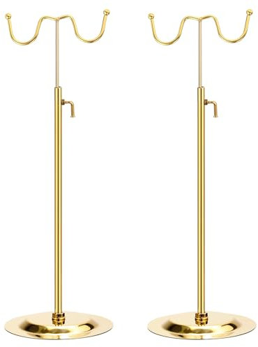 QUARKZMAN Taschenständer 2er Pack Verstellbarer Tisch-Doppelhaken Handtaschenständer Metall Taschenhalter Einzelhandel Boutique Store - Gold