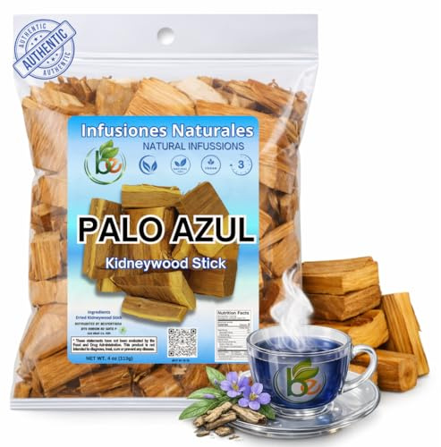 Palo Azul - Té de hierbas de 113.4 g (141.4 g) | Kidneywood (Blue Stick) Te Herbal | Hace más de 40 tazas | Té de madera de riñón artesanal | Té totalmente natural, sin OMG.