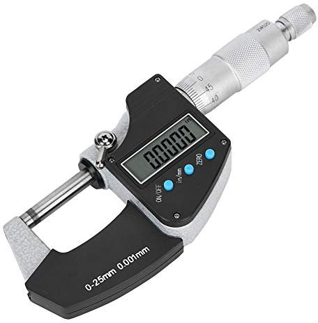 Digital Micrometer, Caliper Measuring Tool Electronic Outside External Od Caliper Grating Micrometer Digital Imperial 0. 001mm Resolution Thickness Gauge 25mm Outer Diameter
