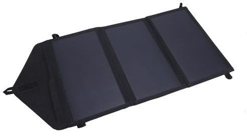 Portable Solar Charger, 30W Foldable Panel with USB Type-C, DC Output, PD Fast Charging for Phones, 12V Car Battery Power Support