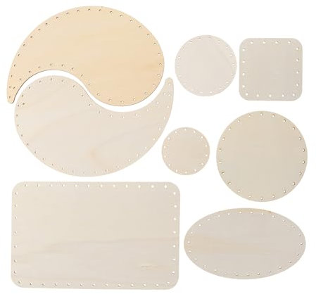 Angoily 8stücke Holzspäne Mit Löchern Holzstücke Für Diy Rohlinge Aus Holzspänen Geschnittene Holzspäne Natürliche Holzmaterialien Zum Basteln