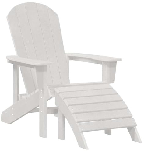 vidaXL Adirondack-Stuhl Weiß HDPE | Dieser Stuhl hat ein leichtes und luftiges Design, das perfekt in jeden Außenbereich passt,