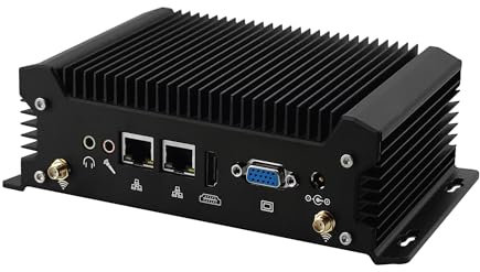 MNBOXCONET Fanless Mini PC Industrial Core i7 10510U, Micro Computer Barebone DDR4, 2x RS232 COM, RJ45 LAN, Wifi5/BT4.2, Support Linux/Debian/Proxmox Appliance Hardware